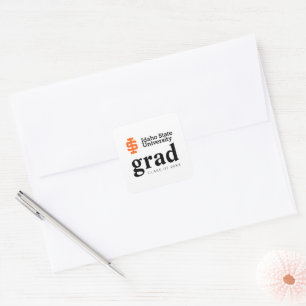Idaho State Universiteten Officiell Logotyp Design Fyrkantigt Klistermärke