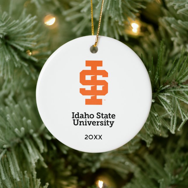 Idaho State Universiteten Officiell Logotyp Design Julgransprydnad Keramik (Träd)