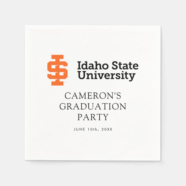 Idaho State Universiteten Officiell Logotyp Design Pappersservett (Framsidan)