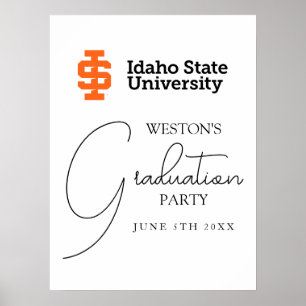 Idaho State Universiteten Officiell Logotyp Design Poster