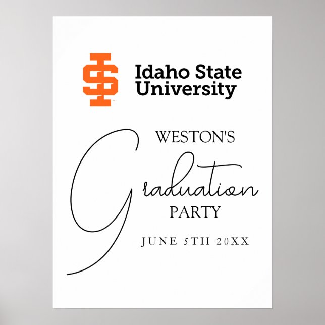 Idaho State Universiteten Officiell Logotyp Design Poster (Framsidan)