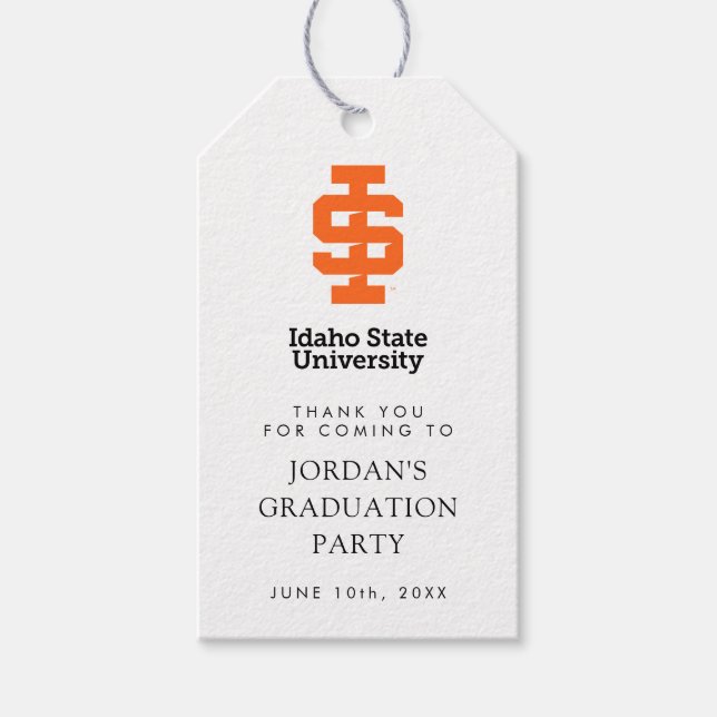 Idaho State Universiteten Officiell Logotyp Design Presentetikett (Framsidan)