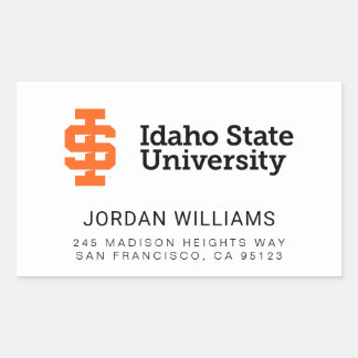 Idaho State Universiteten Officiell Logotyp Design Rektangulärt Klistermärke