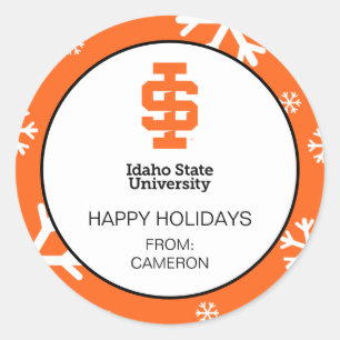Idaho State Universiteten Officiell Logotyp Design Runt Klistermärke