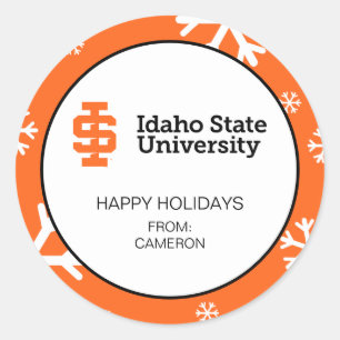 Idaho State Universiteten Officiell Logotyp Design Runt Klistermärke