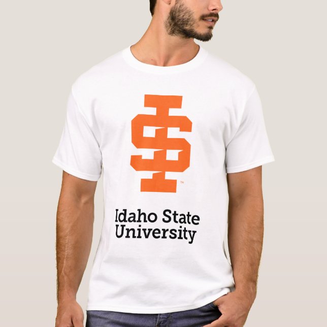 Idaho State Universiteten Officiell Logotyp Design T Shirt (Framsida)