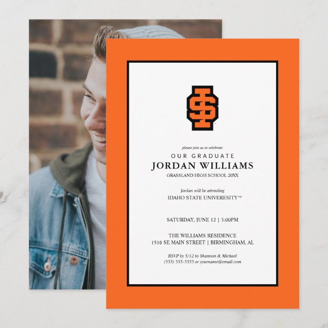 Idaho State University Bengals Andnings Design Meddelande (Fram/baksida)