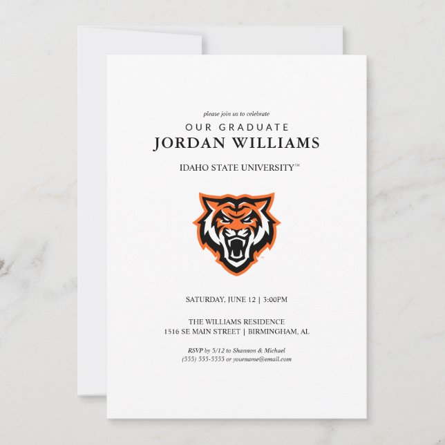 Idaho State University Bengals Andningsdesign Meddelande (Framsida)