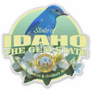 Idaho statlig fågel & blomma klistermärken