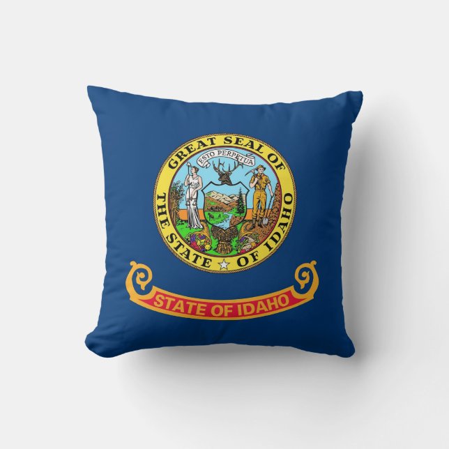 Idaho Statlig flagga American MoJo Pillow Kudde (Framsida)