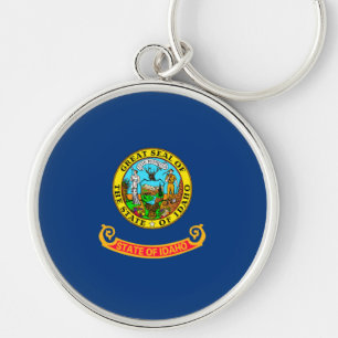 Idaho Statlig flagga Design Rund Silverfärgad Nyckelring