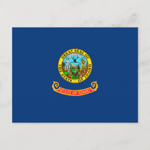 Idaho Statlig flagga Design Vykort