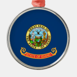 Idaho Statlig flagga Julgransprydnad Metall