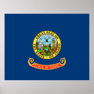 Idaho Statlig flagga Poster