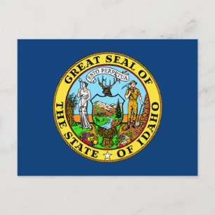 Idaho Statlig flagga vykort