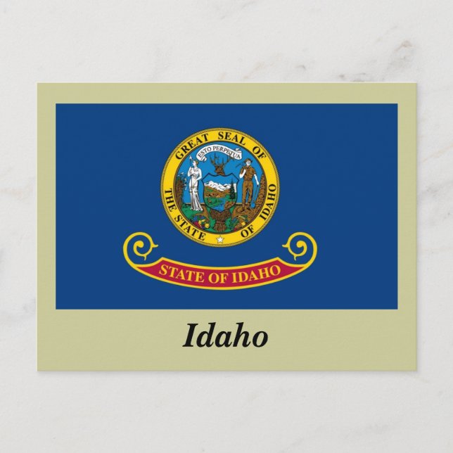 Idaho Statlig flagga Vykort (Framsida)