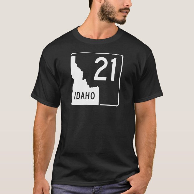 Idaho statlig huvudväg 21 t shirt (Framsida)