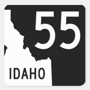 Idaho statlig huvudväg 55 fyrkantigt klistermärke