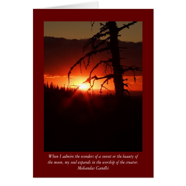 Idaho Sunset Blank Card OBS Kort (Framsidan)