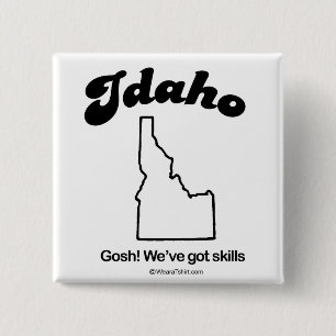 IDAHO - T-tröja "IDAHO för den STATLIGA MOTTOEN" Knapp