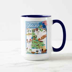 Idaho tecknadkarta mugg