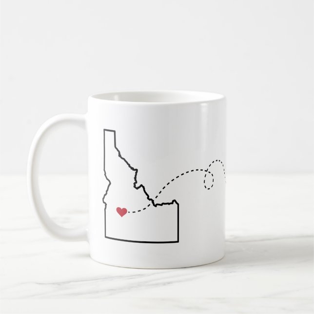 Idaho till Montana - Heart2Heart Kaffemugg (Vänster)