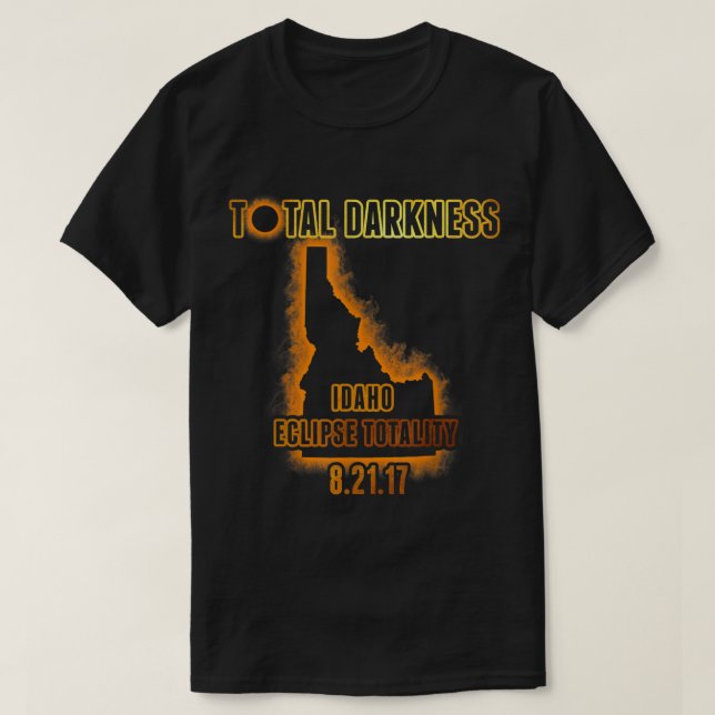 Idaho Total Solar Eclipse 21 augusti 2017 Sommar 2 T Shirt (Design framsida)