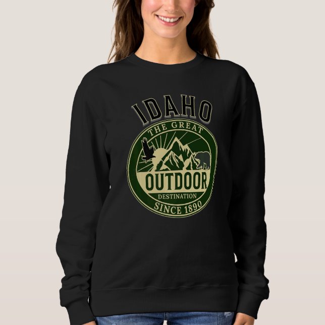 Idaho Underbar Destinationsutrustning för utomhusb T Shirt (Framsida)
