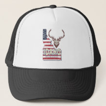 Idaho United Stater Retro Karta Vintage Hjort USA