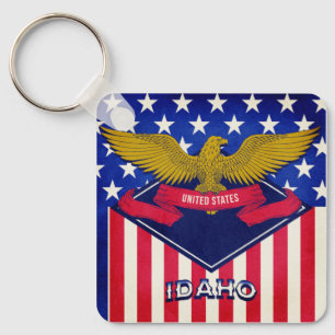 Idaho USA flagga Keychain Nyckelring