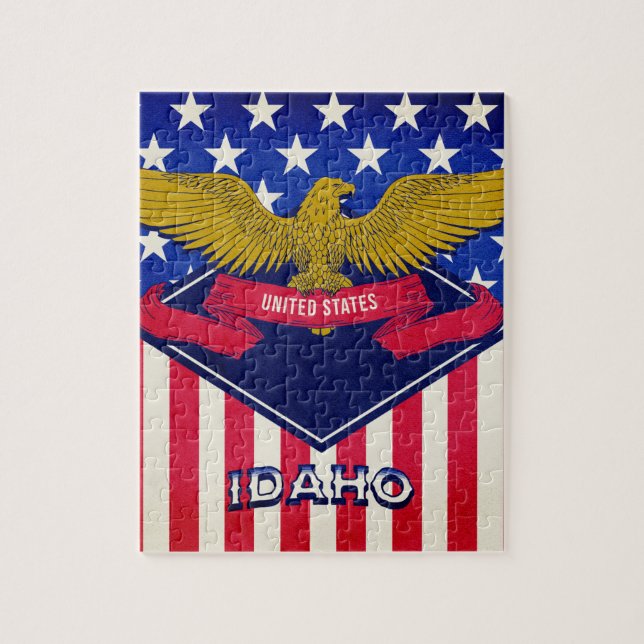 Idaho USA flagga   Pussel (Vertikal)
