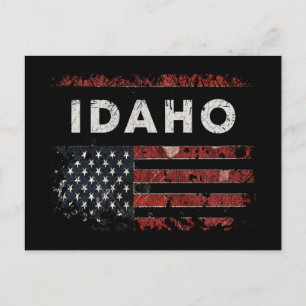 Idaho USA flagga Vykort