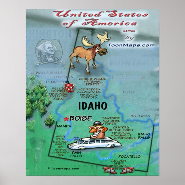 Idaho USA Poster (Framsidan)