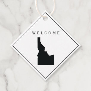 Idaho Välkommen Bag Gift Märkre för Bröllop Helg Gåvor Etiketter