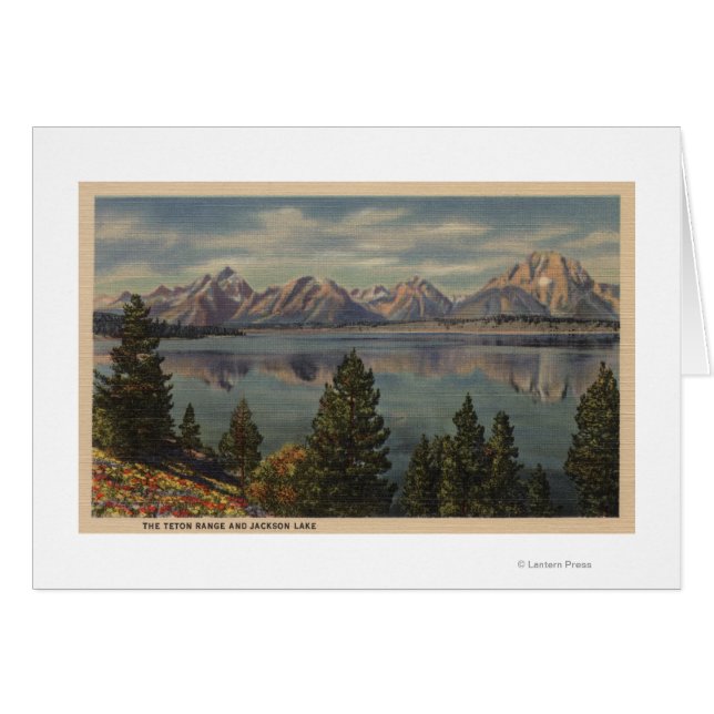 Idaho - View the Teton Range & Jackson Sjö Hälsningskort (Framsidan Horizontal)
