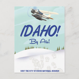 Idaho! Vintage reseskyltkortongserie Vykort