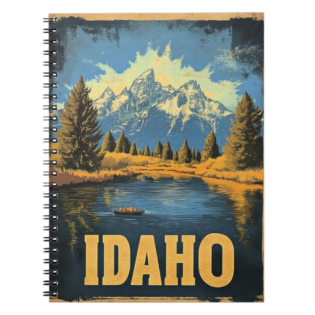 Idaho vintage resor illustration anteckningsbok (Framsidan)