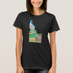 Idaho Vintage Staten Karta Pride T Shirt