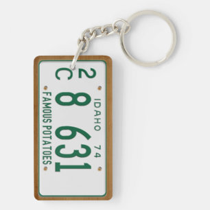 Idaho vintageregistreringsskylt 1974 Keychain