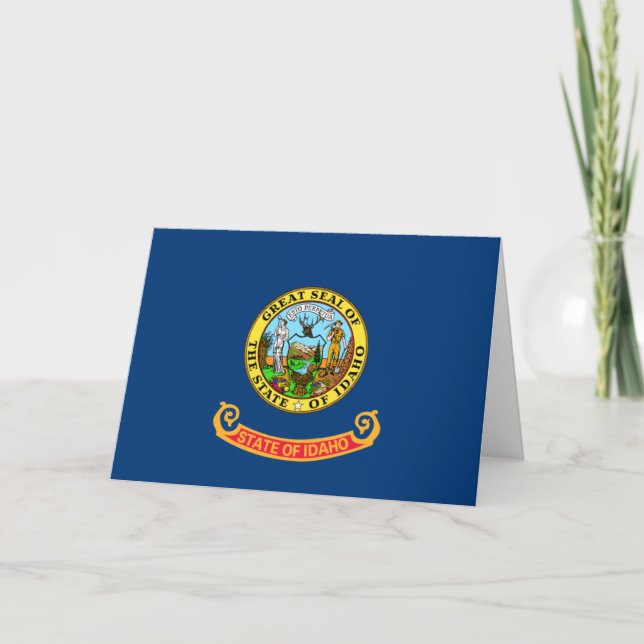 Idahoflagga, Flagga Idaho Kort (Framsida)