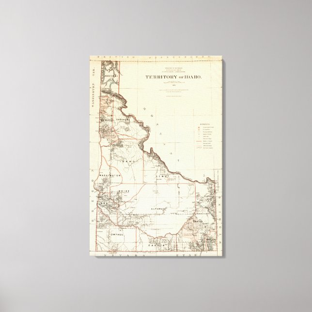 Idahos territorium canvastryck (Framsida)