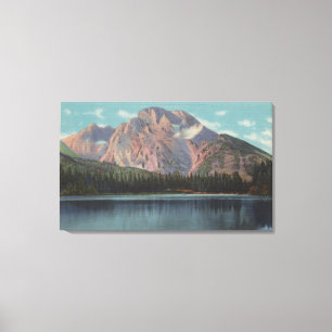 IdahoView av Mt. Moran från Leigh LakeIdaho Canvastryck