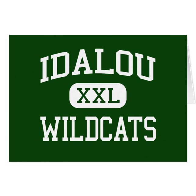 Idalou - vildkatter - högstadium - Idalou Texas Hälsningskort (Framsidan Horizontal)