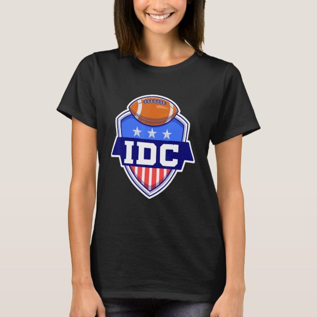 IDC American Football Jag bryr mig inte om fotboll T Shirt (Framsida)