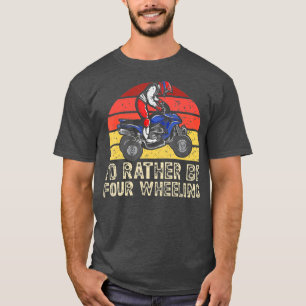 IDE är i stället fyra dragande ATV Rider Quad Bike T Shirt