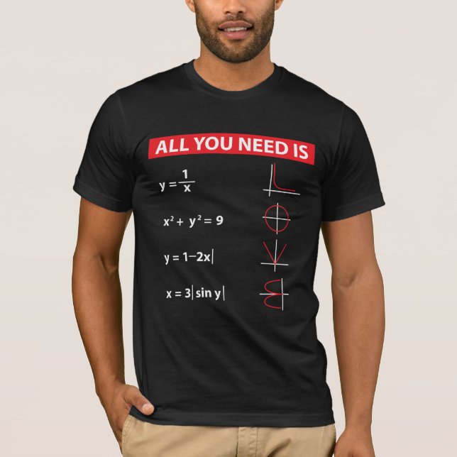 Idé för gåva för lärare för MathsAlgebramatematik T Shirt (Framsida)