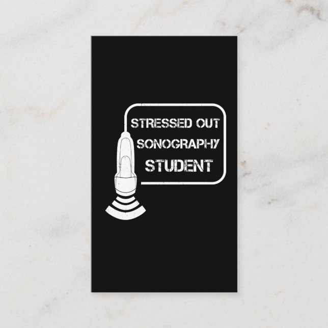Idé för gåva för Sonographer Ultrasoundtekniker Visitkort (Framsida)