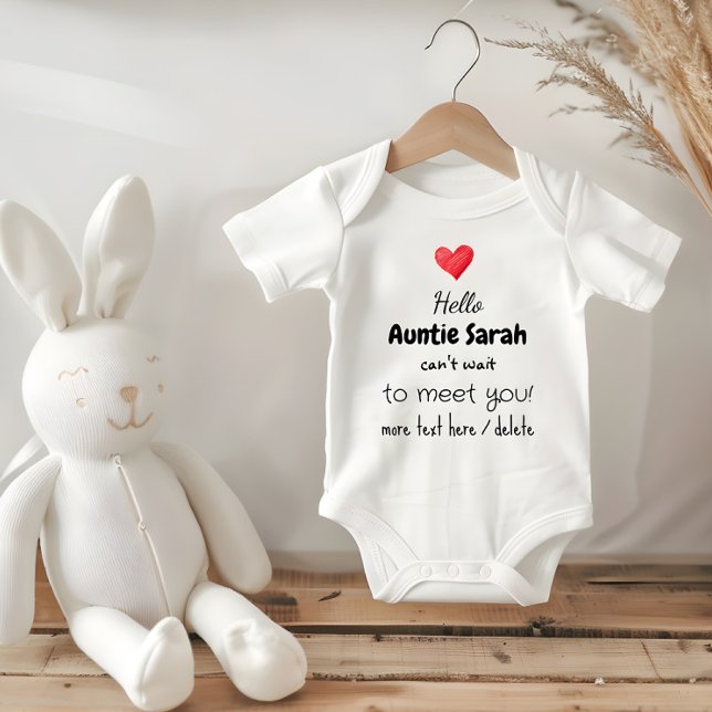 Idé för graviditetsannonsering, Blivande faster, f T Shirt (Future aunt baby bodysuit, pregnancy announcement idea)