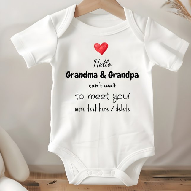 Idé för graviditetsannonsering, blivande morföräld t shirt (Grandbaby Announcement Bodysuit: going to be Grandma & Grandpa)