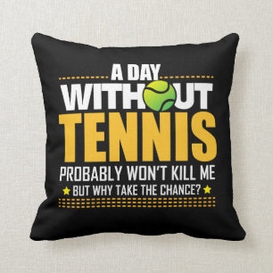 Idé för tennisälskaregåva - tennisordstäv kudde